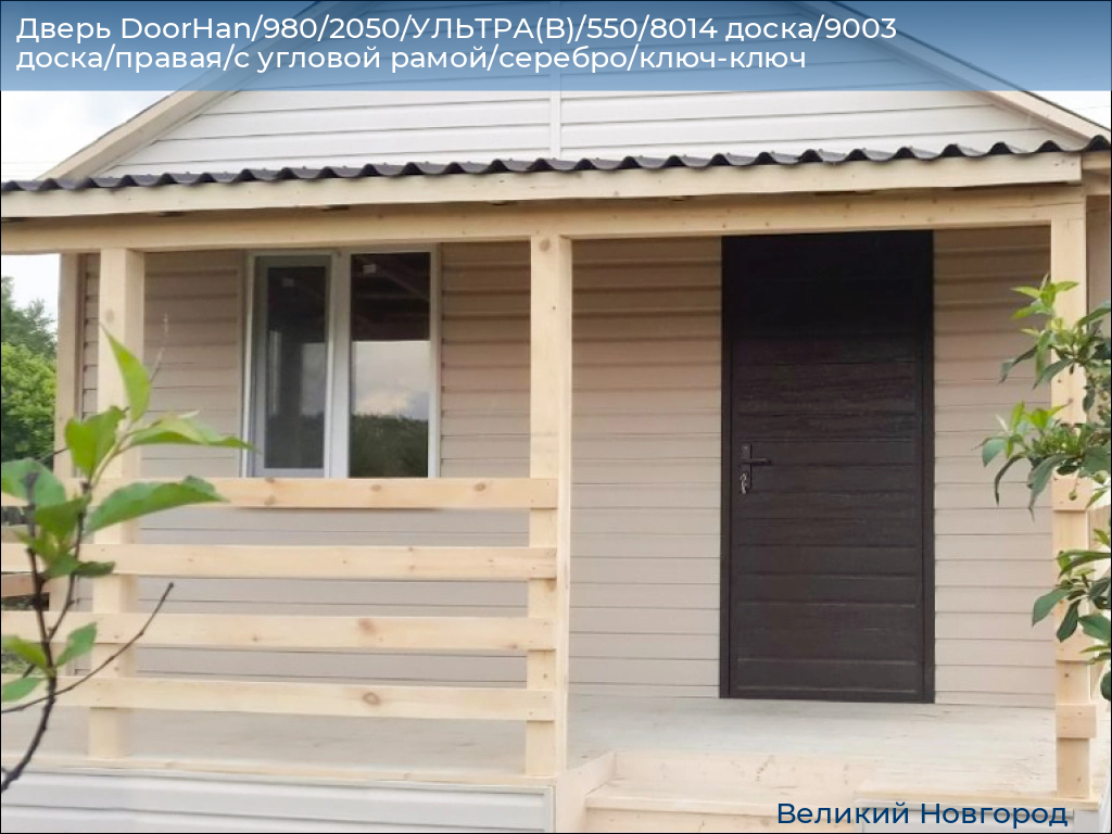 Дверь DoorHan/980/2050/УЛЬТРА(B)/550/8014 доска/9003 доска/правая/с угловой рамой/серебро/ключ-ключ, vnovgorod.doorhan.ru